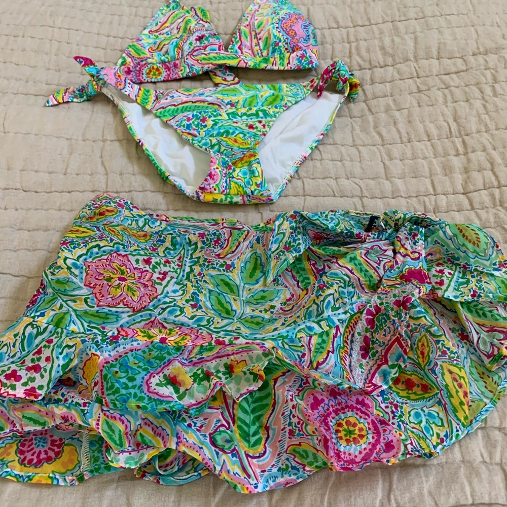 Ralph lauren 2 piece bikini with matching sarong